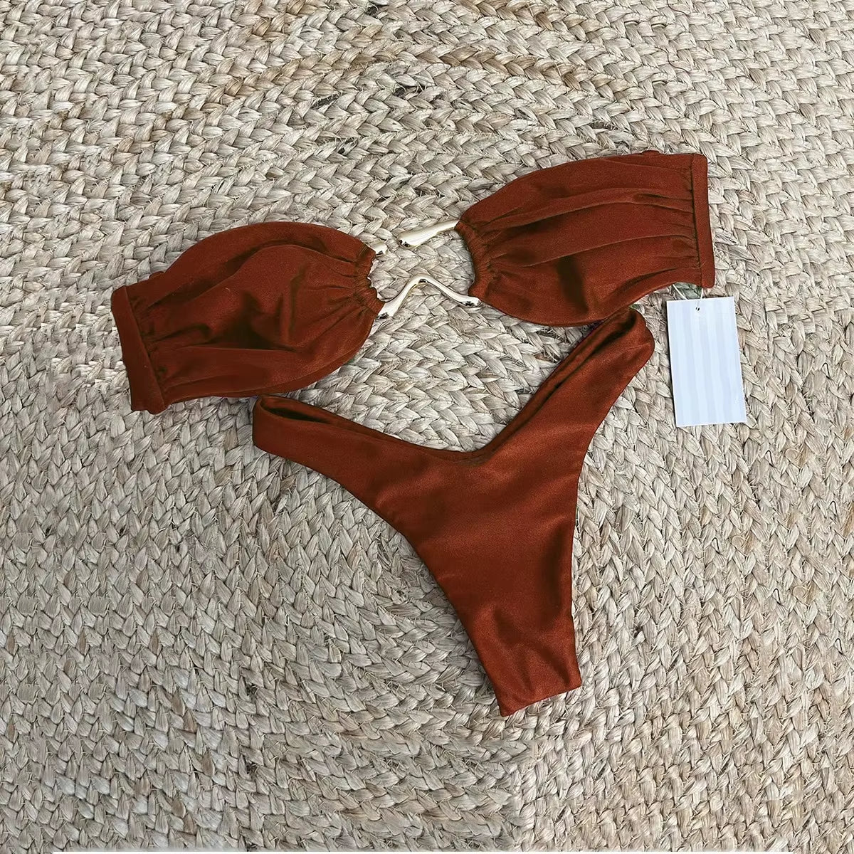 Bandeau Bikinis 2024 Sexy Women Swimsuits Swimwear Female Brazilian Bikini Set Bathing Suit Swimming Suits Beachwear Biquini