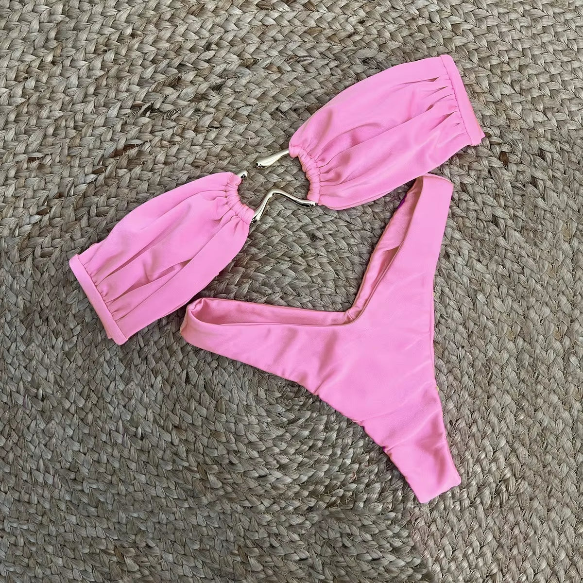 Bandeau Bikinis 2024 Sexy Women Swimsuits Swimwear Female Brazilian Bikini Set Bathing Suit Swimming Suits Beachwear Biquini